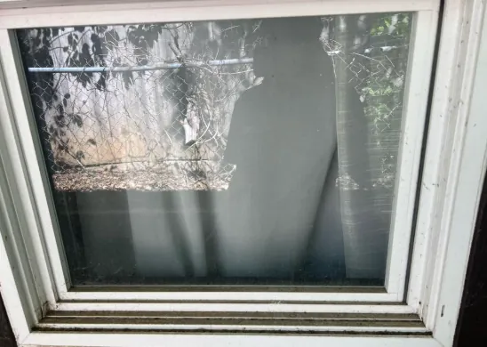 Before window cleaning: Sill and track